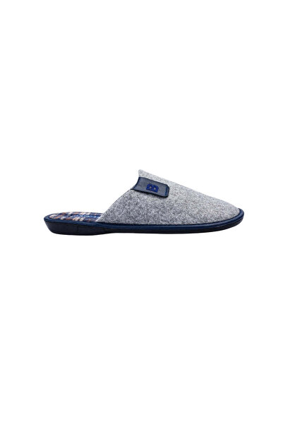 Belsta Grey wool slippers with embroidery, size 42