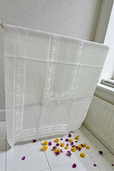 HAVLULAND SARRA ETAMİN İŞLEMELİK 80X130CM SAÇAKSIZ OVERLOKSUZ JAKARLI DESENLİ...