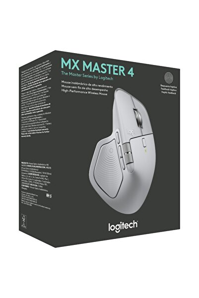 logitech Mouse Wireless MX Master 4, Silențios, USB, BT, Gri Pal