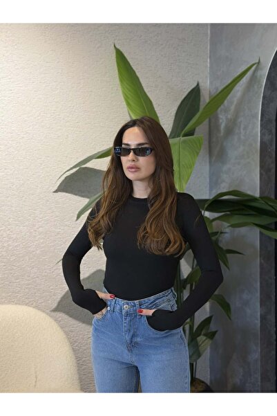 By Merve Darende Parmak Geçirmeli Likralı Body