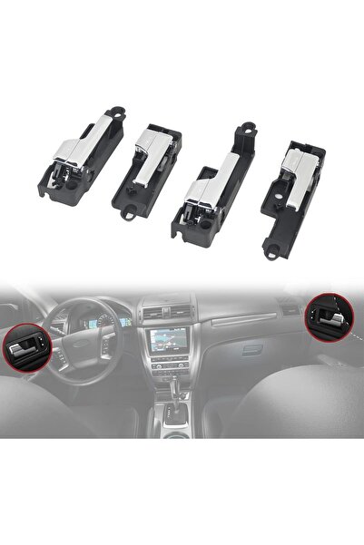 Generic مقابض أبواب داخلية TQPONLY (4 قطع) أمامية وخلفية متوافقة مع فورد فيوجن ولينكولن MK موديلات 2006-2012