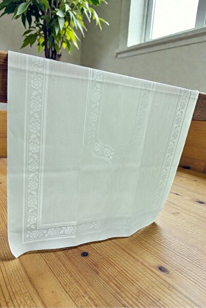 HAVLULAND SARRA ETAMİN İŞLEMELİK 80X130CM SAÇAKSIZ OVERLOKSUZ JAKARLI DESENLİ...