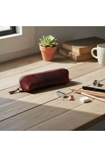 Be Online Genuine Leather Pen Holder, Handmade Multi-Purpose Makeup Brush Bag...