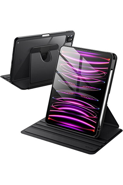 JETech حافظة دوارة لجهاز iPad Pro مقاس 11 بوصة (2022/2021) مع حامل قلم، دوران...