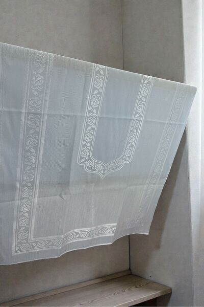 HAVLULAND SARRA ETAMİN İŞLEMELİK 80X130CM SAÇAKSIZ OVERLOKSUZ JAKARLI DESENLİ...