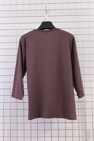 YXL COLLECTION Γυναικείο μπλουζάκι μεγάλου μεγέθους ελαστικό ύφασμα με λαιμόκοψη με πέτρινο στάμπα με τριών τετάρτων μανίκια (4 ελαφρύ ) Mother T-shirt Βαμβακερή μπλούζα