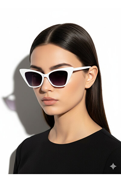 LUNOX Spica White Cateye Sunglasses