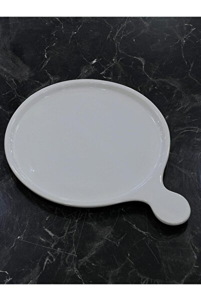 isra kristal Modern Ceramic Pizza Plate with Handle - Stylish Serving and Presentation Plate - Heat Resistant Pizza Plate