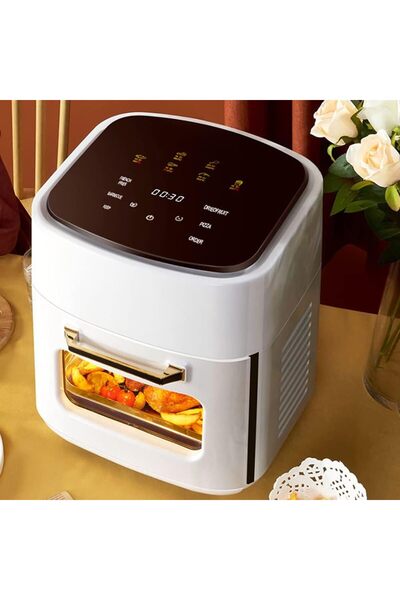 Generic Air Fryer Oven, 15L Digital Air Fryer, 8-in-1 Rotisserie and Convection Oven, LED Touch Scree