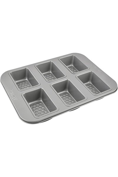 Prestige Bakemaster Mini Loaf Pan 6 Cup PR51304, Grey, Carbon Steel