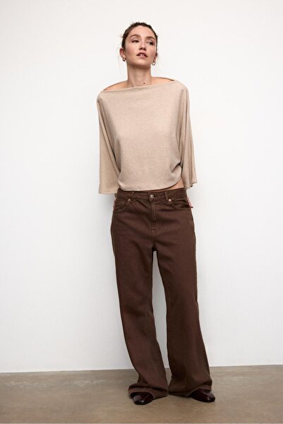 Stradivarius Boat neck cape top