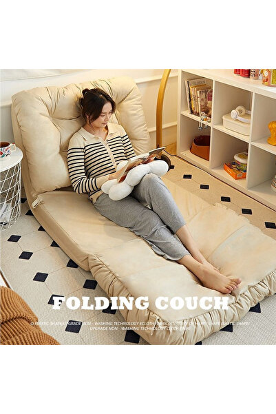 HayaBazaar Folding Lazy Chair,Lounge Chair Couches,Gaming Floor Chair with Adjustable Back Support