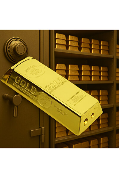 Wishing Accessory Altın Külçesi Şeklinde Klasik Çakmak