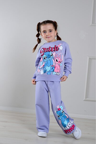 LİLLYPİCCA Комплект от 2 части за момиче - суитшърт с шарка на героите и широ...