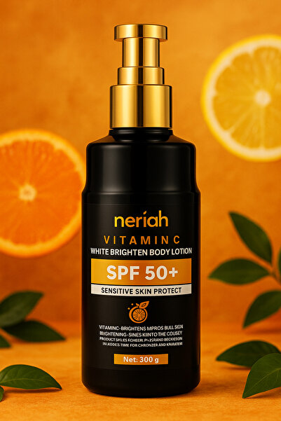 neriah لوشن الجسم بفيتامين سي وايت برايتن بعامل حماية من الشمس 50+