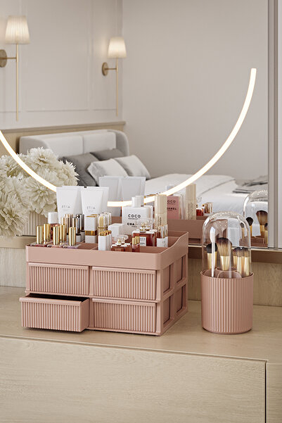 Pufwin Home Alfa Çok Amaçlı Makyaj Fırçalık Kozmetik Saklama Kutusu Makyaj Ma...