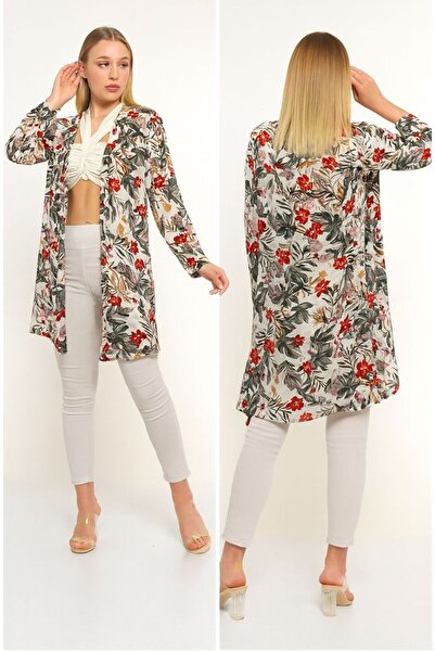 CİXAPLE Patterned Viscose Fabric Jacket
