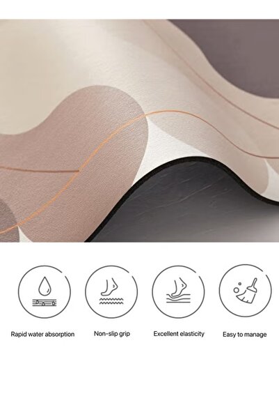 Generic 50*80cm Bathroom Anti-Slip Mat Diatom Mud Bath Mat Absorbent Floor Carpet Shower Rug