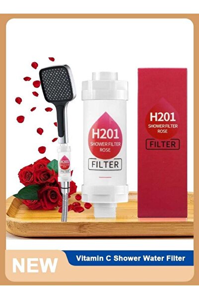 Homarket فلتر رأس الدش H201 - فلتر دش بفيتامين سي، منقي مياه عسرة، دش بالكلور...