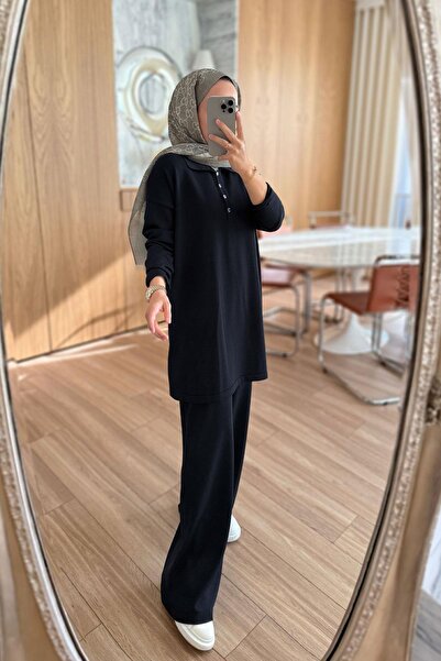 Ka Hijab Lina Premium Rayon Suit - Black