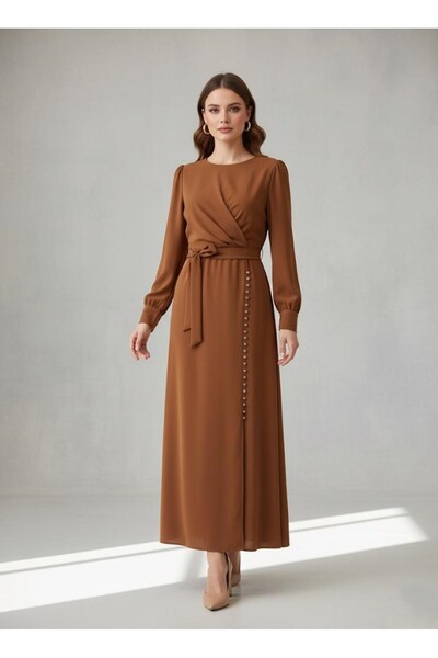 PAYİNİ İNCİ DETAYLI ELBİSE