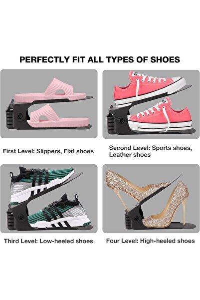 Generic Adjustable Space-Saving Shoe Rack Organizer, Set of 12