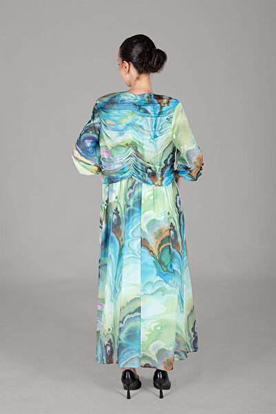 GUMANIZE Γυναικείο φόρεμα από τούλι με λαιμόκοψη σε σχήμα V