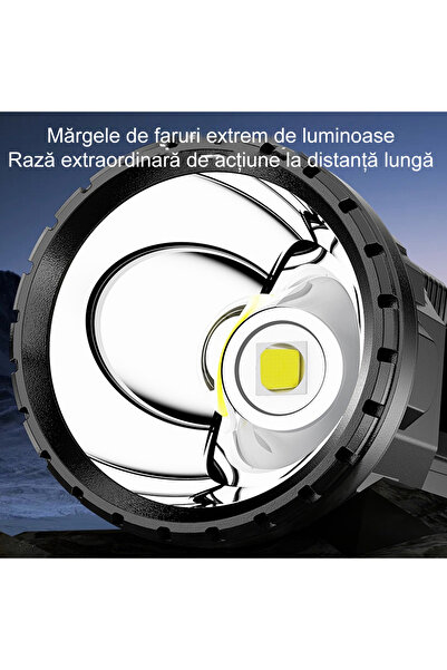 LEDIGANT USB Rechargeable LED Flashlight – 5W, 8-24h Battery Life, 2 Light Sources (Main & Side)