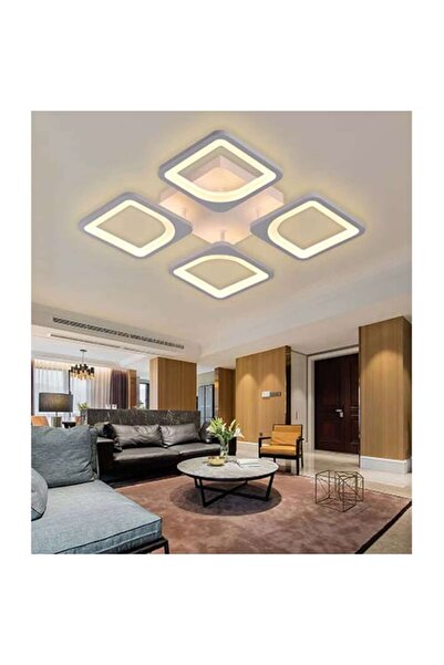 trandafi led LED Chandelier Square Design with Remote, Adjustable Intensity (8859/4)