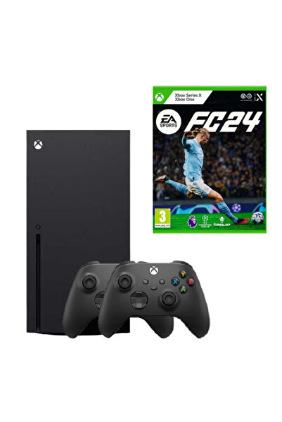 MICROSOFT Xbox Series X Console 1TB, Black + FC 24 + 2 Controllers (Second-Hand SH)
