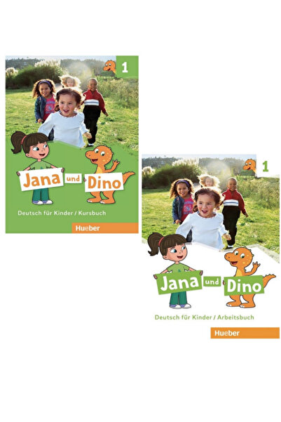 Hueber Yayınları Jana und Dino 1 Kursbuch / Arbeitsbuch Deutsch für Kinder