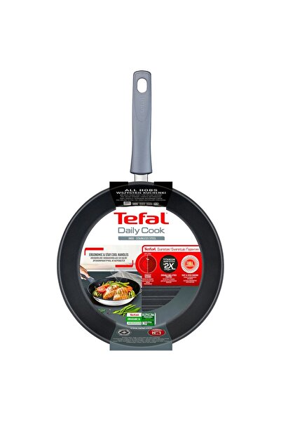 TEFAL Grill Frying Pan Daily Cook G7314055, 26cm, steel, silver