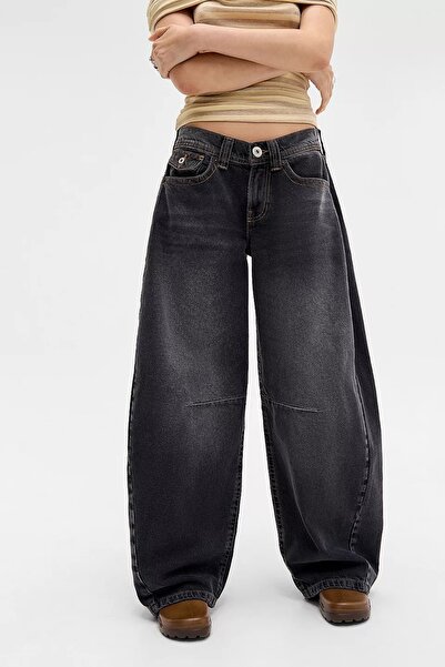 september island Lara Washed Black Boyfriend Baggy Jeans
