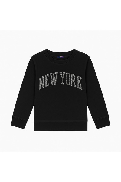 mixxi fashion New York Stone Printed Young Cut Teen 3-Thread Crew Neck Sweats...