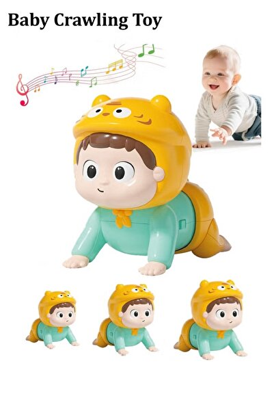 Generic لعبة زحف الطفل، لعبة وقت البطن الكهربائية مع الموسيقى، لعبة تعليمية ل...