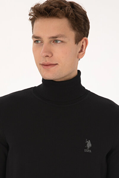 U.S. Polo Assn. Men's Black Basic Sweater 50307760-Vr046