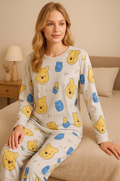 altınok fashion طقم بيجامة لطيف على شكل دب العسل