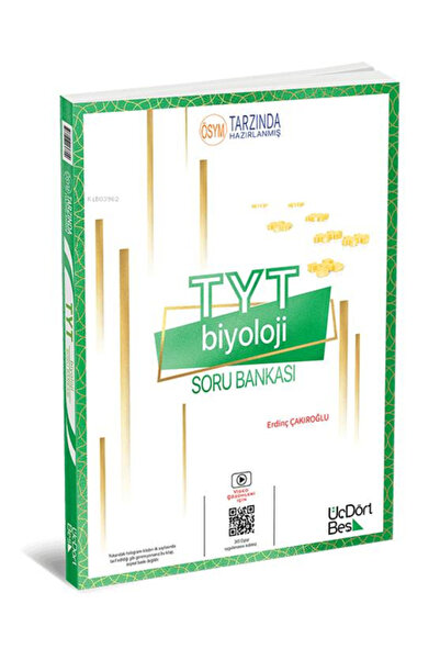 Üç Dört Beş Yayıncılık Üç Dört Beş Yayınları TYT Biyoloji Soru Bankası Erdinç...