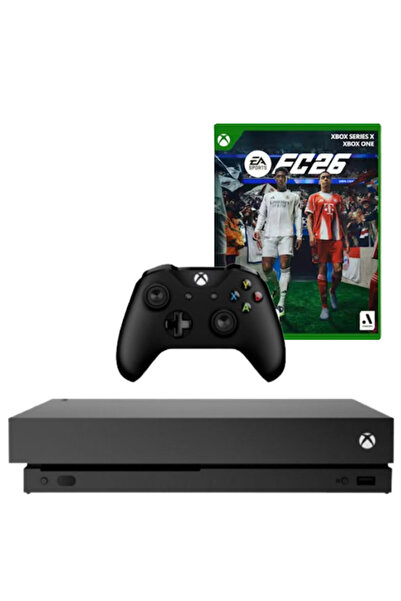 MICROSOFT Xbox One X 1TB Console (Black) Second-Hand + Controller + EA SPORTS FC 26