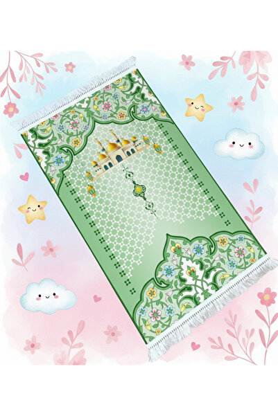 nivra sepet Dijital Baskılı Cami Temalı Çocuk Seccade Namazlık