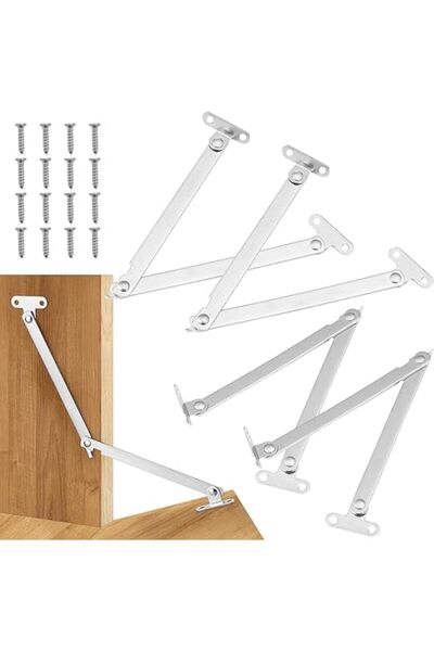 KASTWAVE مفصلات دعم الغطاء، 4 قطع، دعامة رفع خزانة من الفولاذ المقاوم للصدأ م...