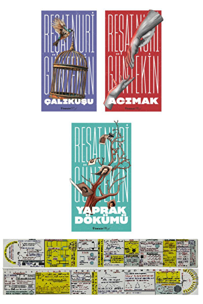 İnkılap Kitabevi Reşat Nuri Güntekin 3 Kitap Set / Çalıkuşu + Acımak + Yaprak...
