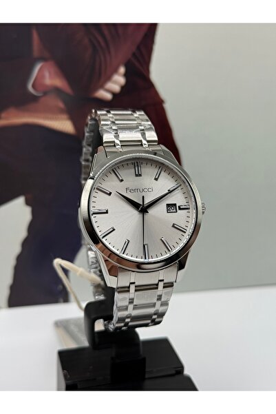 Ferrucci Classic Silver Men's Watch 41mm Waterproof with 2 Years Warranty