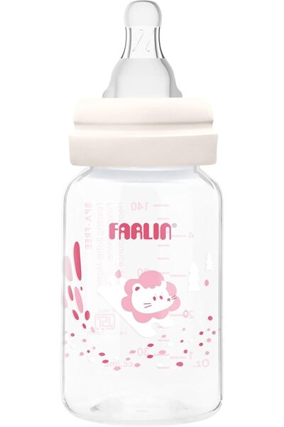 FARLİN Standard Neck PP Feeding Bottle 140ml (0M+), BPA-Free, Anti-Colic Silicone Nipple