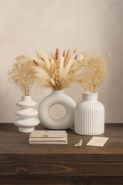 VONEDA 3lü Iskandinav Tarzi Bohem Vazo Hediyelik Pinterest Pampas Vazosu Set Vazo Dekoratif Esya