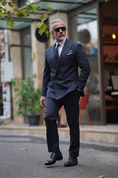 Fc Plus TEK DÜĞME GENİŞ YAKA KRUVAZE TAKIM ELBİSE