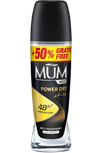 MUM Men Power Dry Roll-On Anti-Perspirant Deodorant - 48H Protection, Skin Friendly