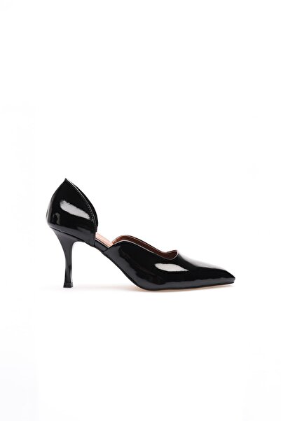 MARCHEO Helene Women's Black Patent Leather Heeled Shoes