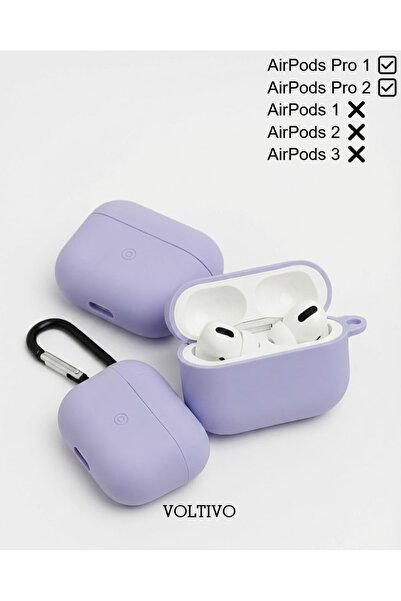 VOLTIVO Air Pods Pro 1. Nesil Ve Pro 2. Nesil Uyumlu Renkli Kir Tutmaz Siliko...