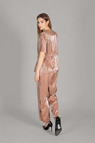 GUMANIZE Γυναικείο Σετ Παντελόνι με Σακάκι με λαιμόκοψη σε σχήμα V